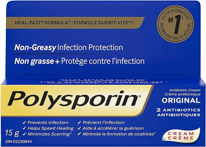Original Antibiotic Ointment Cream (Non Greasy) | Polysporin® | 15g or 30g tubes