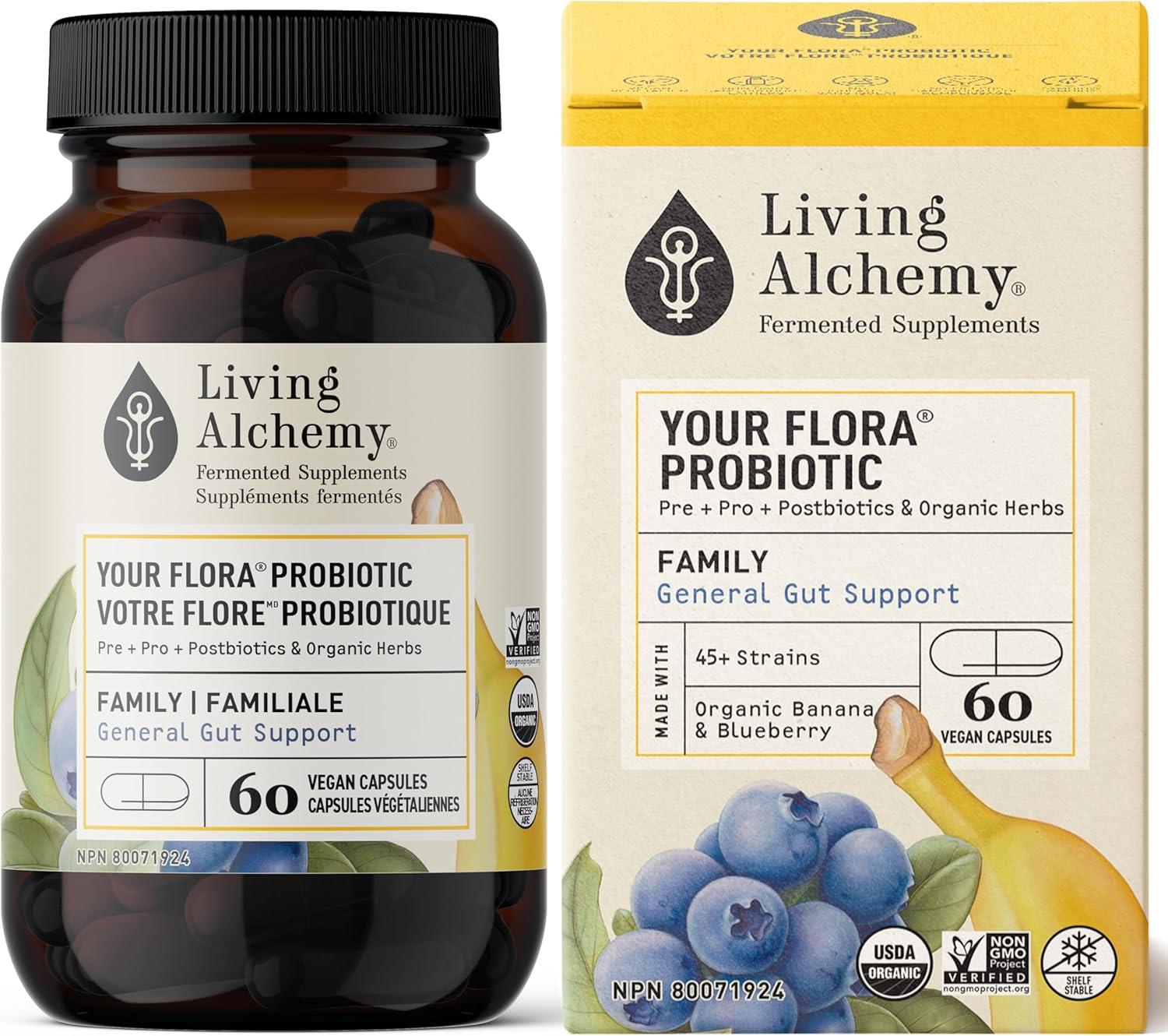 Your Flora Probiotic Family : General Support | Living Alchemy® | 60 Capsules