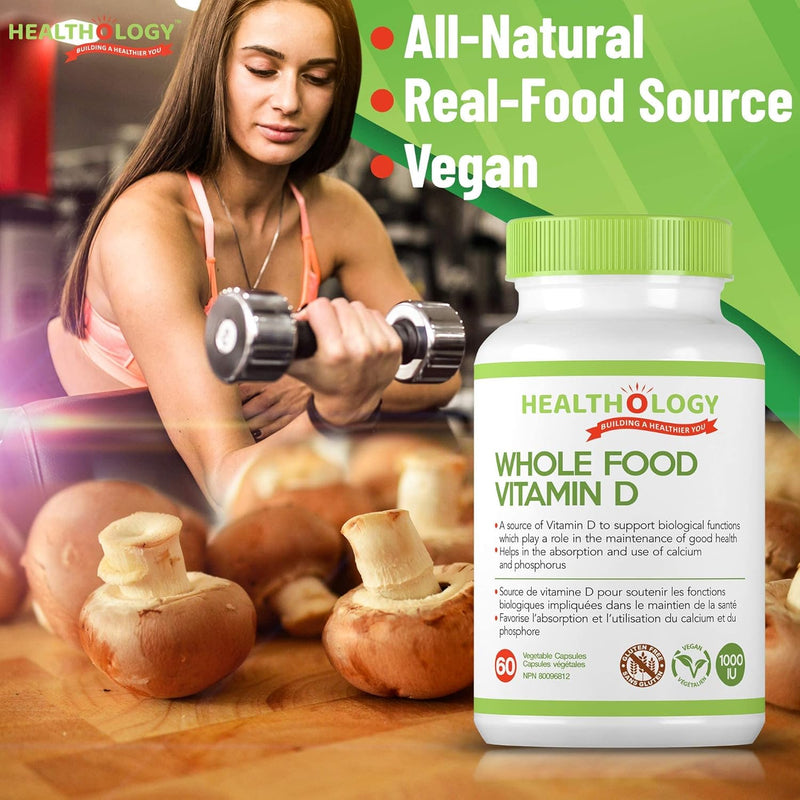 Whole Food Vitamin D  | Healthology™ | 60 Vegetable Capsules