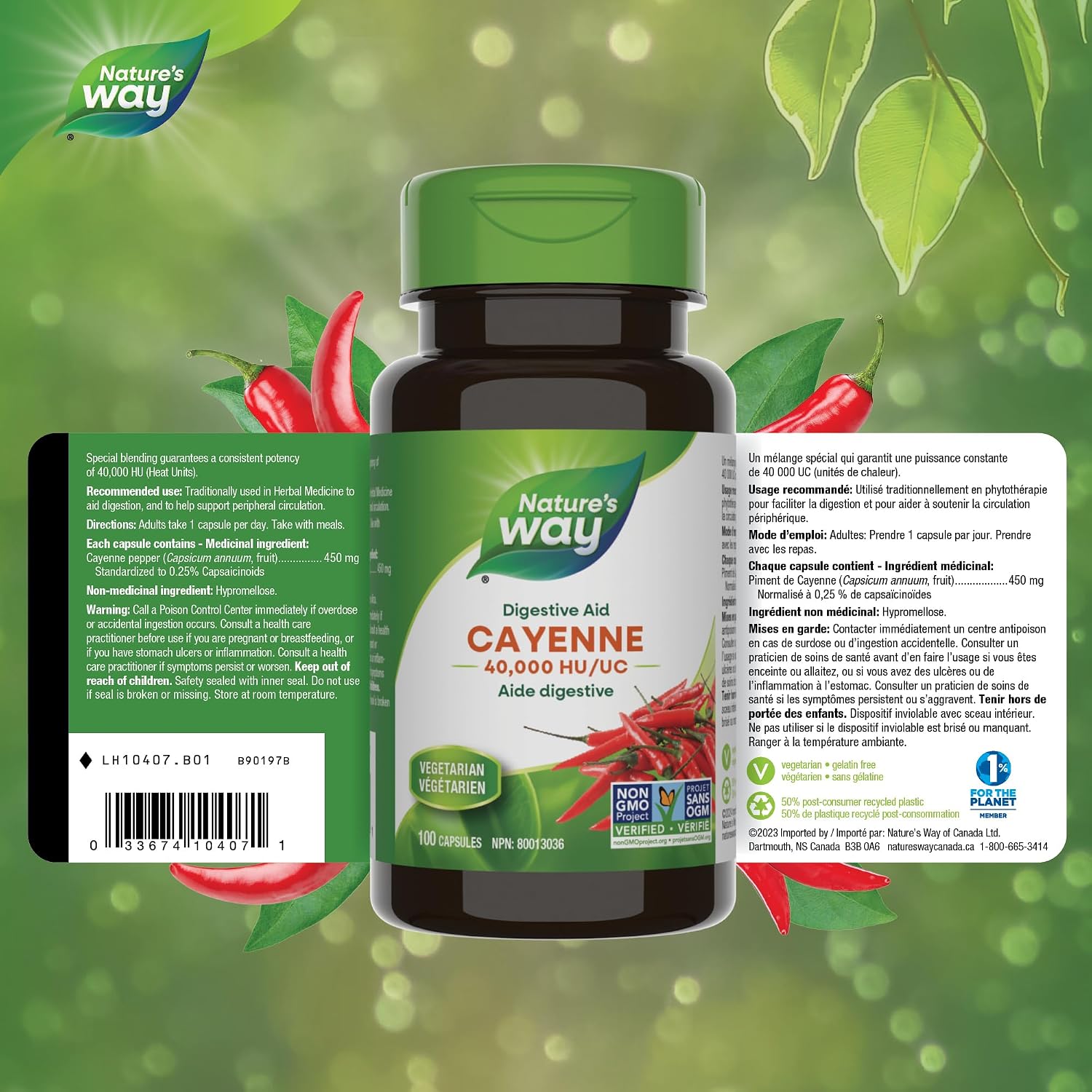 Cayenne, 40,000 HU | Nature’s Way® | 100 or 180 capsules