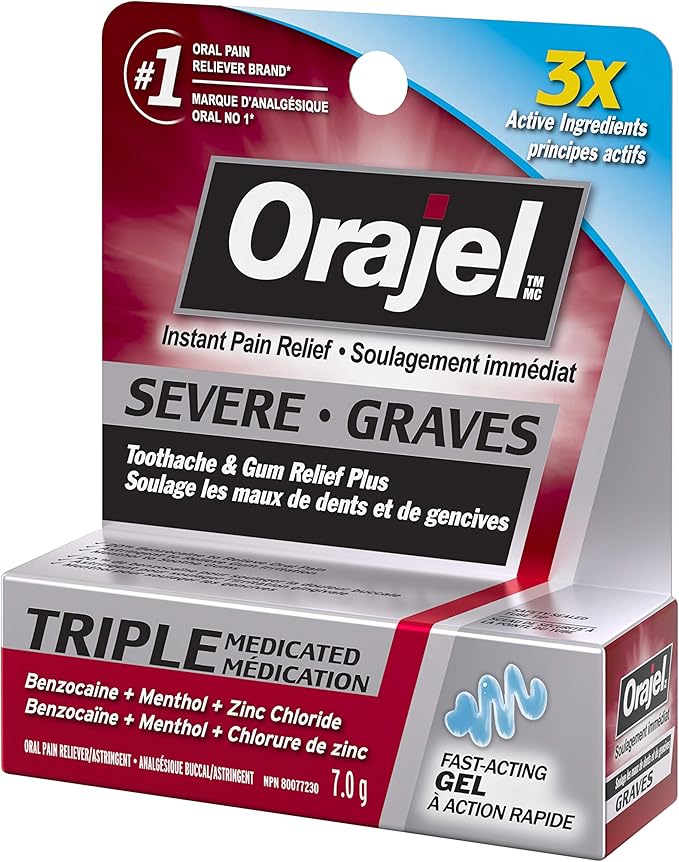 3X medicated Severe Toothache & Gum Relief Plus | Orajel™  | 7.0 gr
