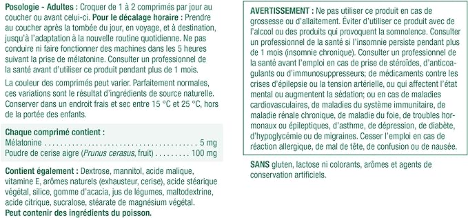 Melatonin with Tart Cherry | Jamieson™ | 30 Chewable Tablets