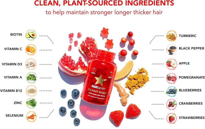 Gummy Stars™ | HAIRtamin® | 60 Vegan Gummies