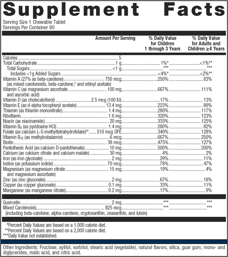 Multigenics® Chewable | Metagenics® | 90 Chewable Tablets