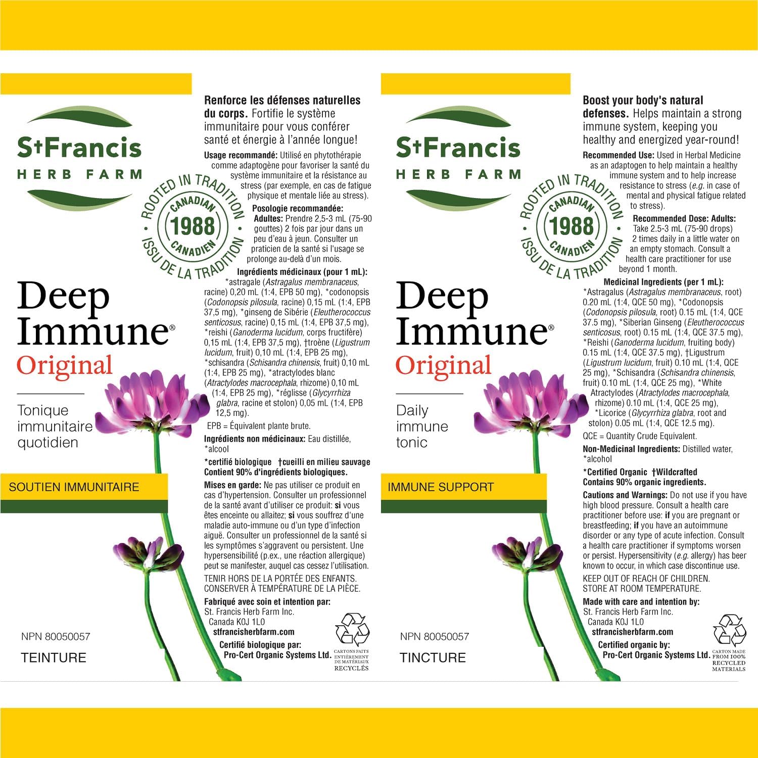 Deep Immune® Original Liquid | St. Francis Herb Farm | 50 OR 100 OR 250 mL