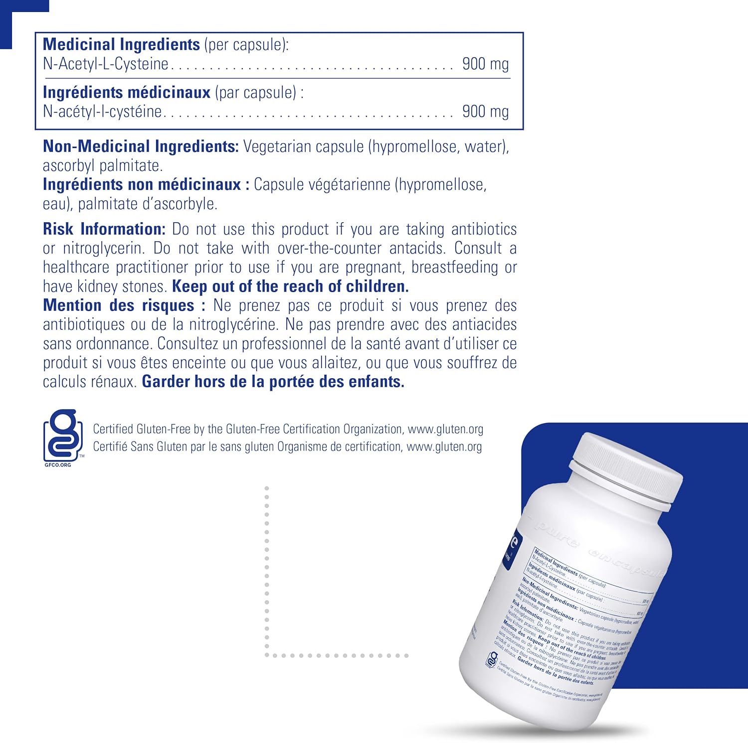 NAC 900 MG by Pure Encapsulations® – Antioxidant, Immune & Detox Support | 120 Capsules