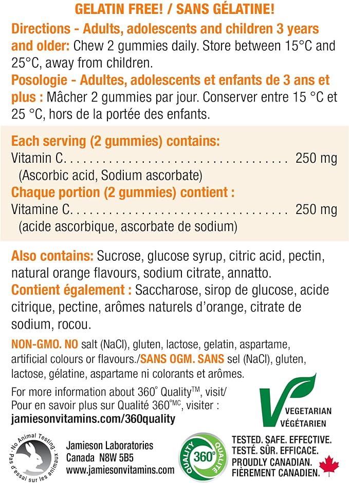 Vitamin C Gummies | Jamieson™ | 60 or 130 Gummies
