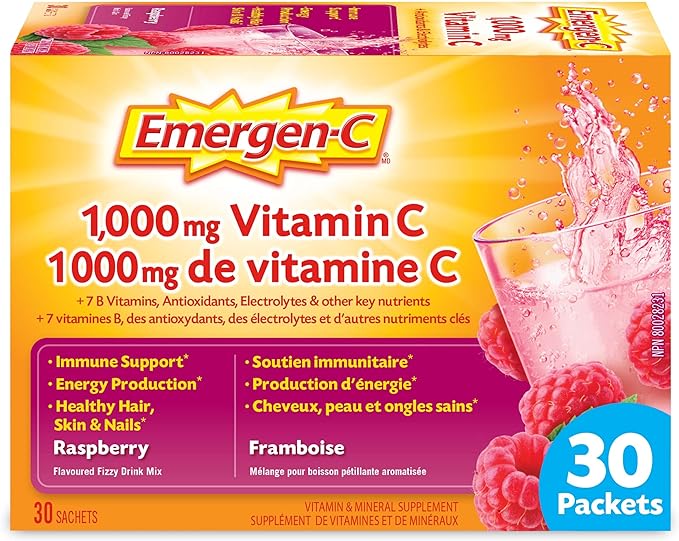 Emergen-C Raspberry | Immune & Energy Support Drink Mix | Coal Harbour ...