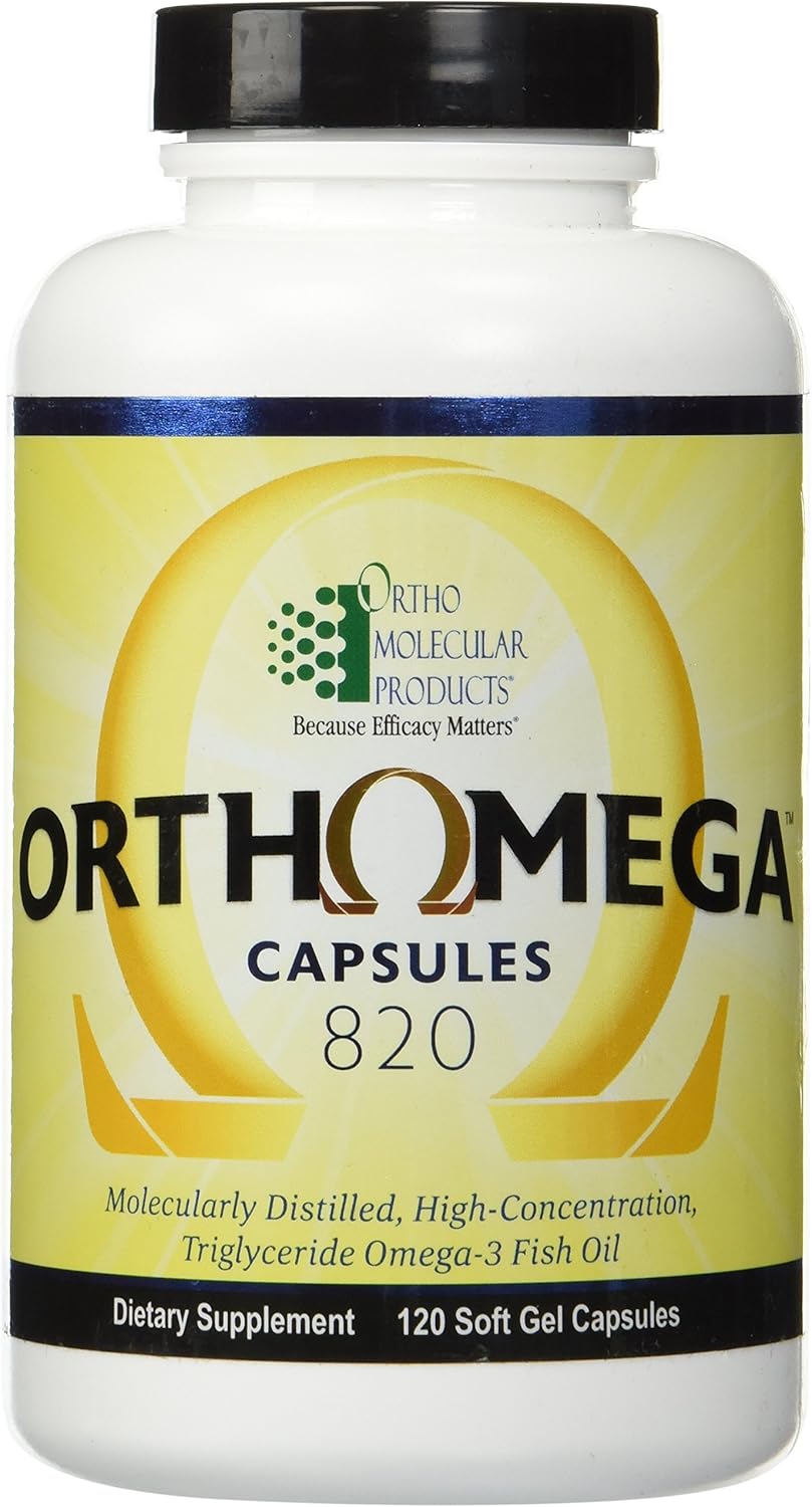 Orthomega™ 820 by Ortho Molecular® – High-Potency Omega-3 Fish Oil Support | 120 Softgels