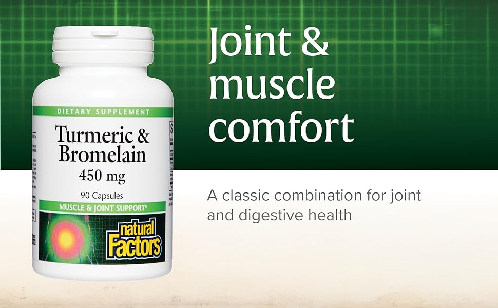 Turmeric & Bromelain | Natural Factors® | 90 Capsules