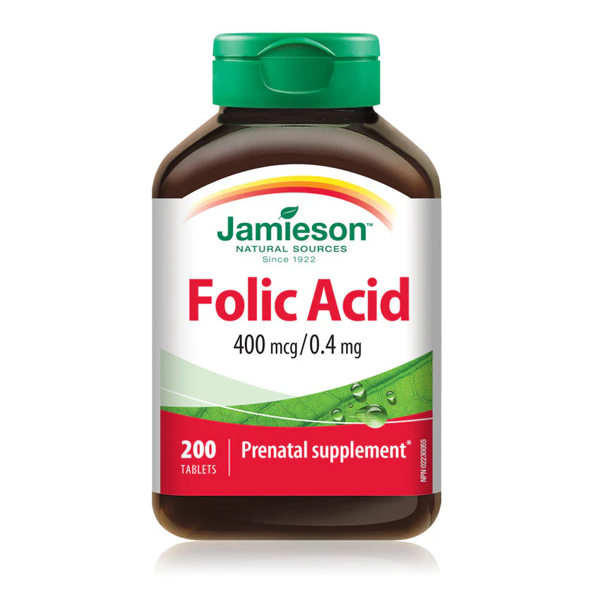Folic Acid 400 mcg | Jamieson™ | 200 Tablets