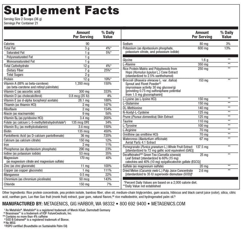 UltraClear® RENEW | Metagenics | 21 servings