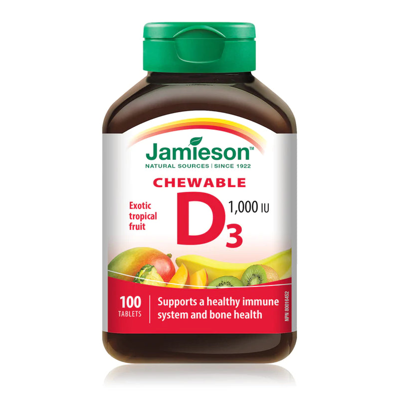 Vitamin D3 Chewables | Jamieson™ | 100 Tablets