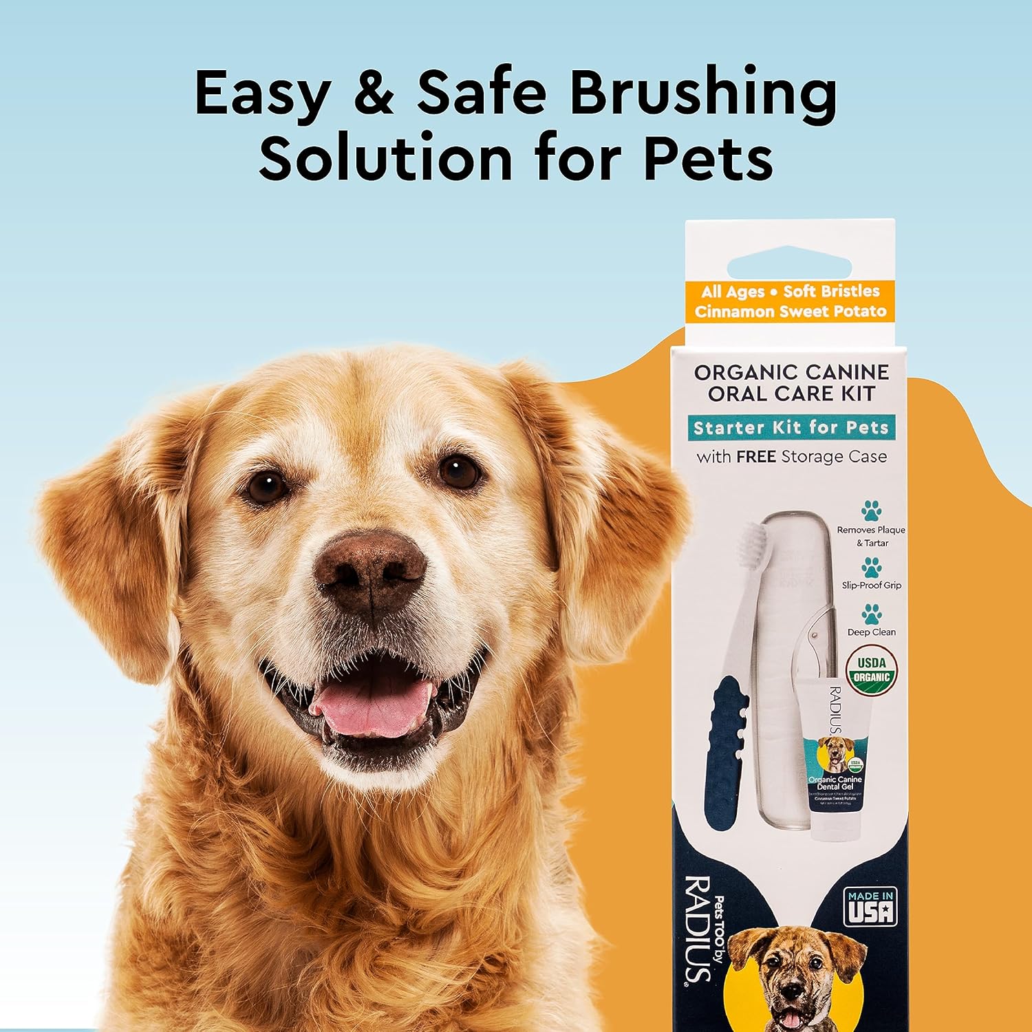 Organic Canine Dental Kit Adult RADIUS CORPORATION 1kit
