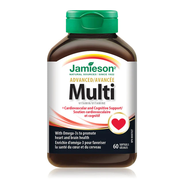 Advanced Multivitamin + Cardiovascular and Cognitive Support | Jamieson™ | 60 Softgels