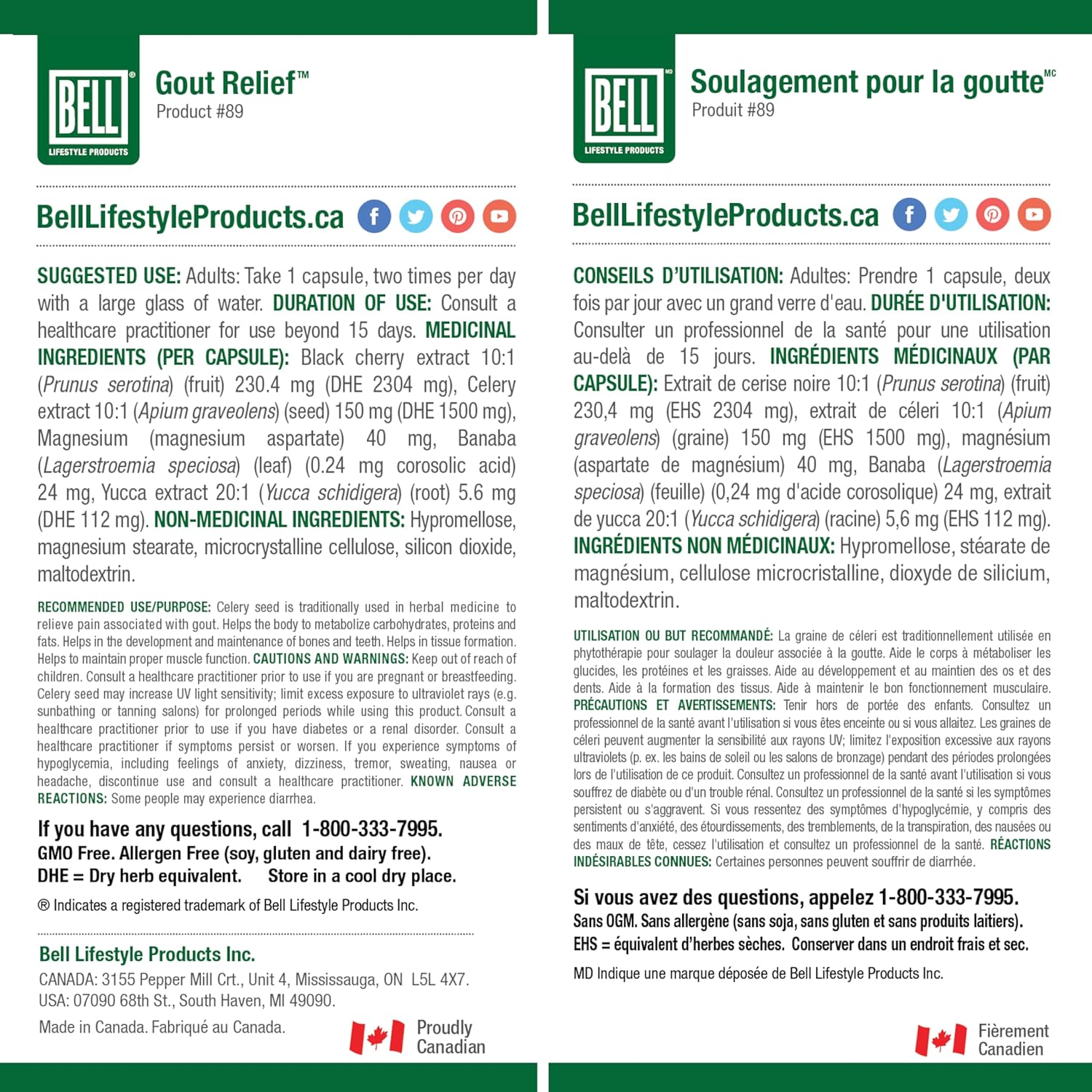 Gout Relief® | Bell® | 60 Capsules