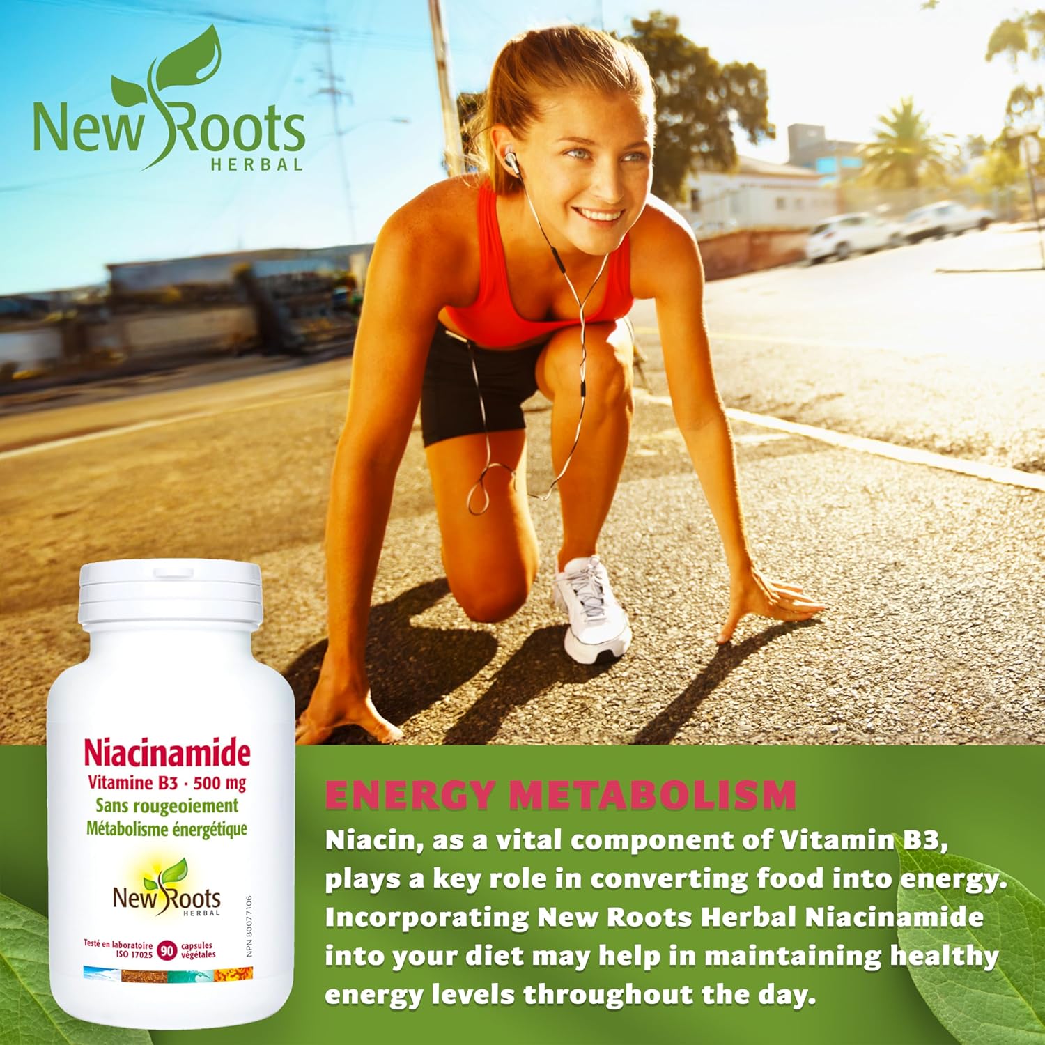 Niacinamide | New Roots HERBAL® | 100 Veg Capsules