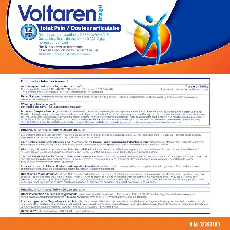 Emulgel™ Extra Strength | Voltaren | 30 g or 100 g