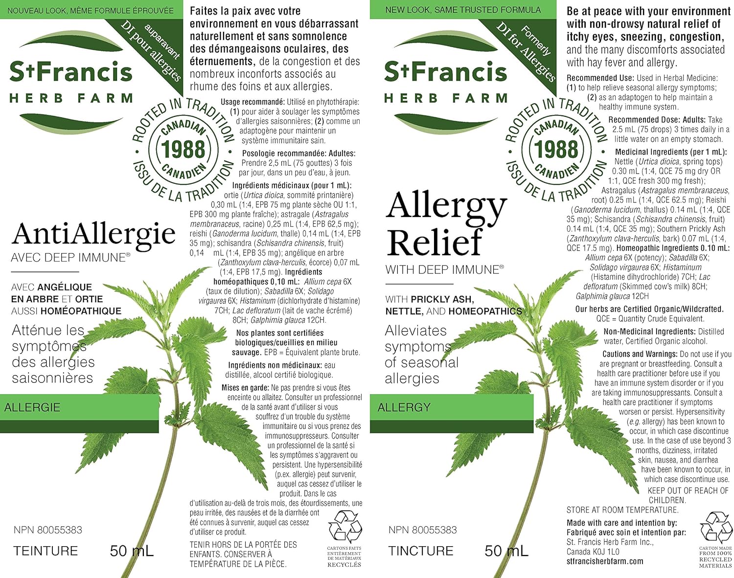 Allergy Relief | St. Francis Herb Farm | 50, 100, 250 mL