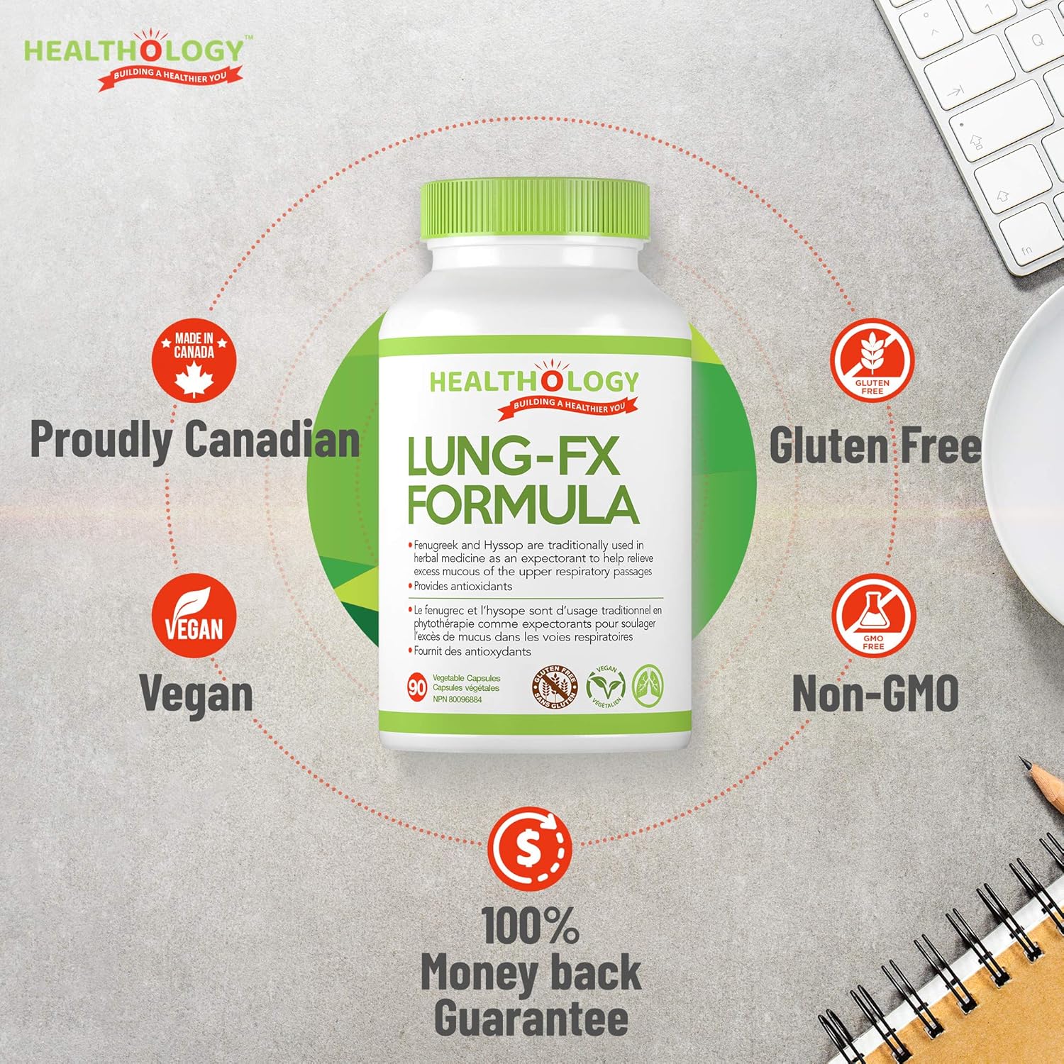 Lung-Fx | Healthology™ | 90 Vegetable Capsules
