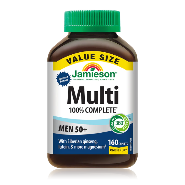 100% Complete Multi For Men 50+ | Jamieson™ | 115  or 160 Caplets