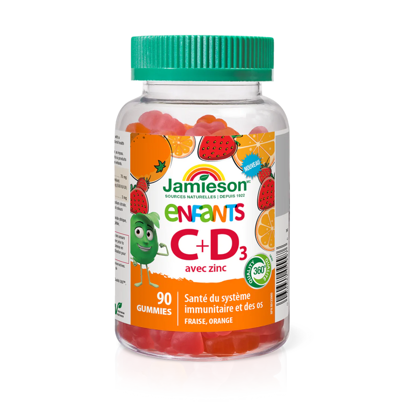 Kids Vitamin C+D3 Gummies with Zinc | Jamieson™ | 90 Gummies