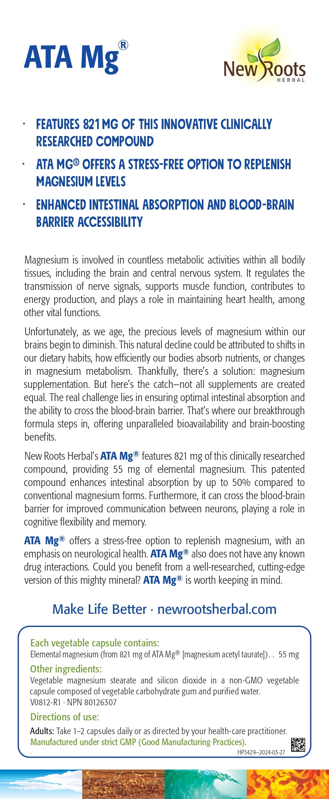 ATA Mg | New Roots HERBAL® | 30 Softgels