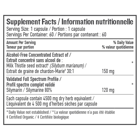 Milk Thistle Liquid | Botanica | 60 Capsules