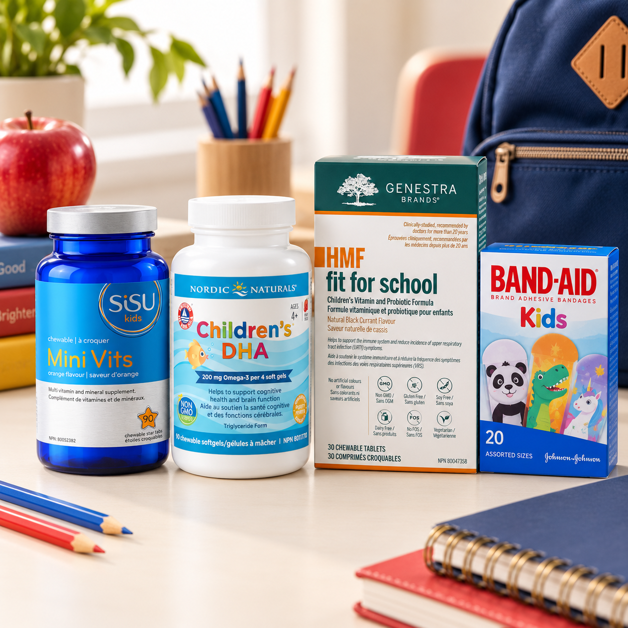 Back-to-School Wellness Kit – Multivitamin, DHA, Probiotic & First Aid Essentials