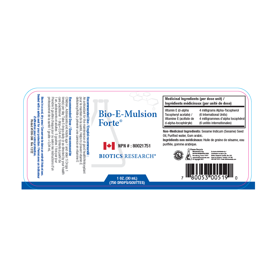 Bio-E-Mulsion Forte | Biotics Research® | 1 fl. oz. (29.57 ml)