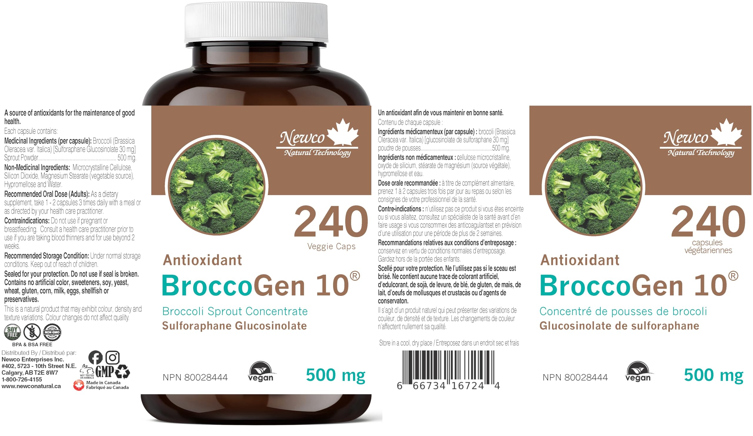 BroccoGen 10® Sulforaphane Glucosinolate | Newco | Veggie Caps