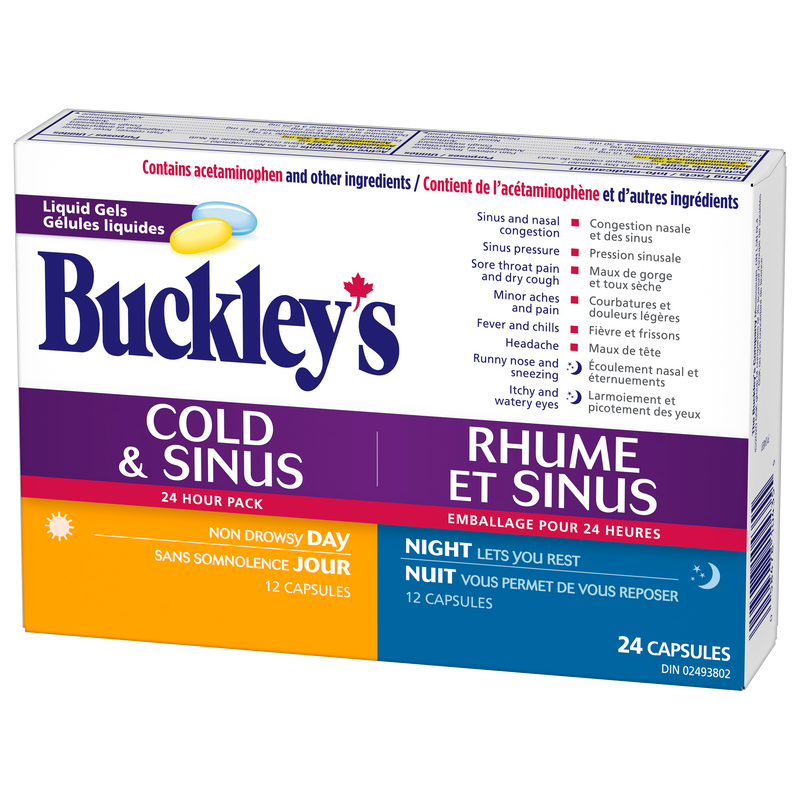 Cold & Sinus Liquid Gels Day/Night | Buckley's® | 24 or 48 Capsules