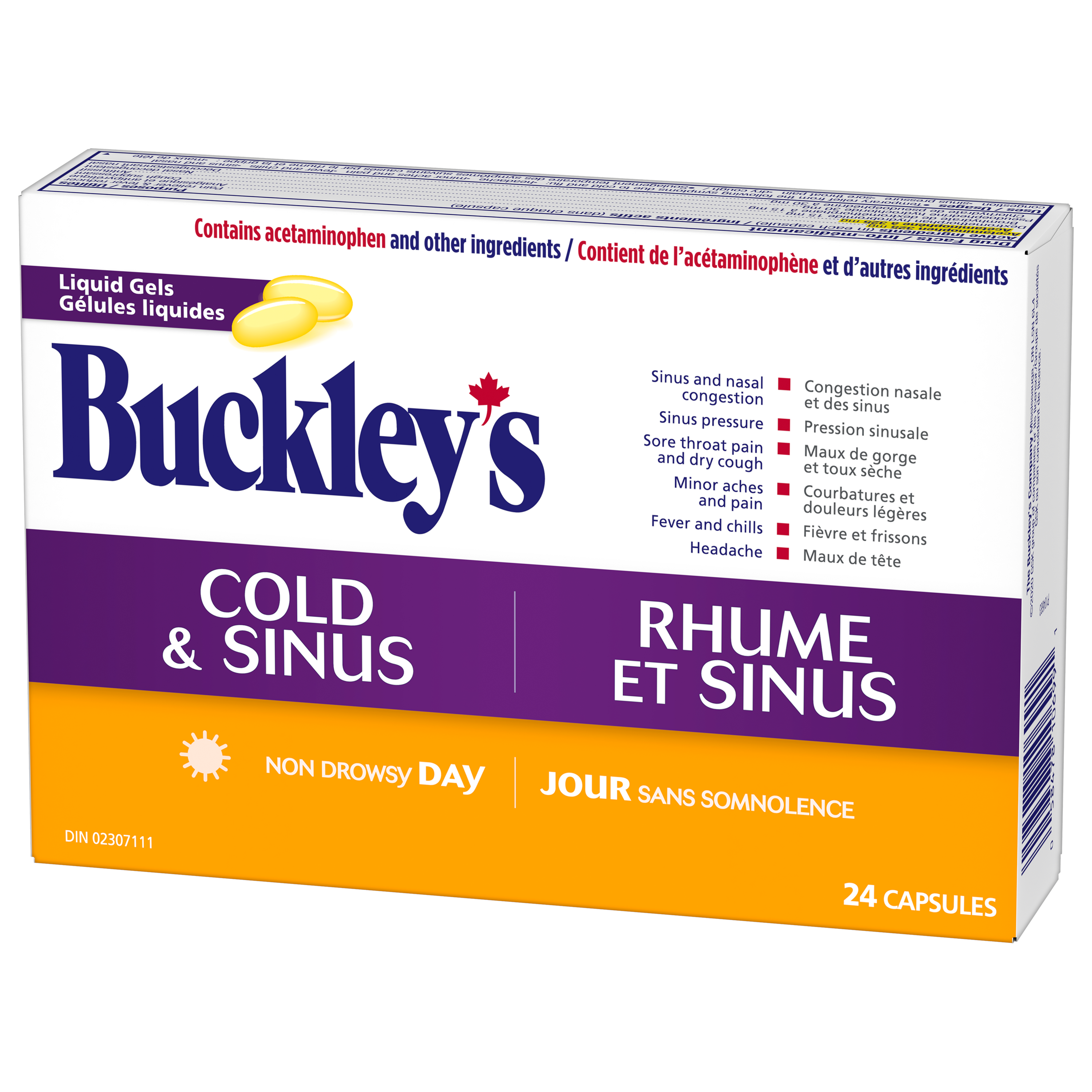 Cold & Sinus Day Liquid Gels | Buckley's® | 24 Capsules