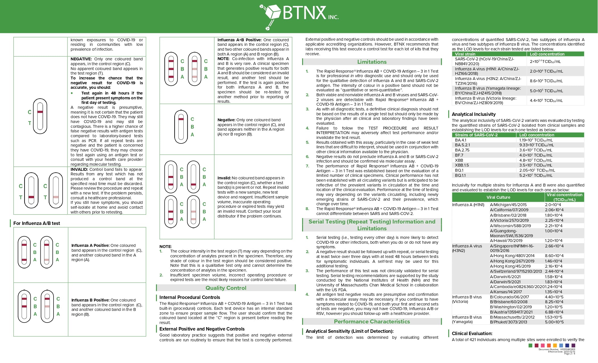 Influenza AB + COVID-19 Antigen | BTNX | 3 in 1 Test