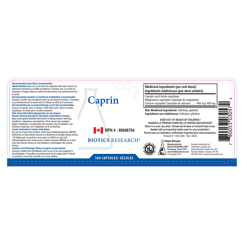 Caprin™ | Biotics Research® | 100 Capsules