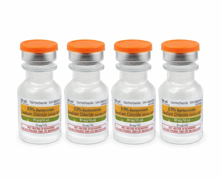 Sodium Chloride 0.9% for Injection (Bacteriostatic) by Pfizer® – Sterile Saline with Preservative | 10 mL Multi-Dose Vial