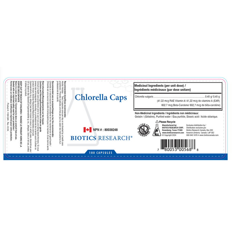 Chlorella Caps™ | Biotics Research® | 180 Capsules