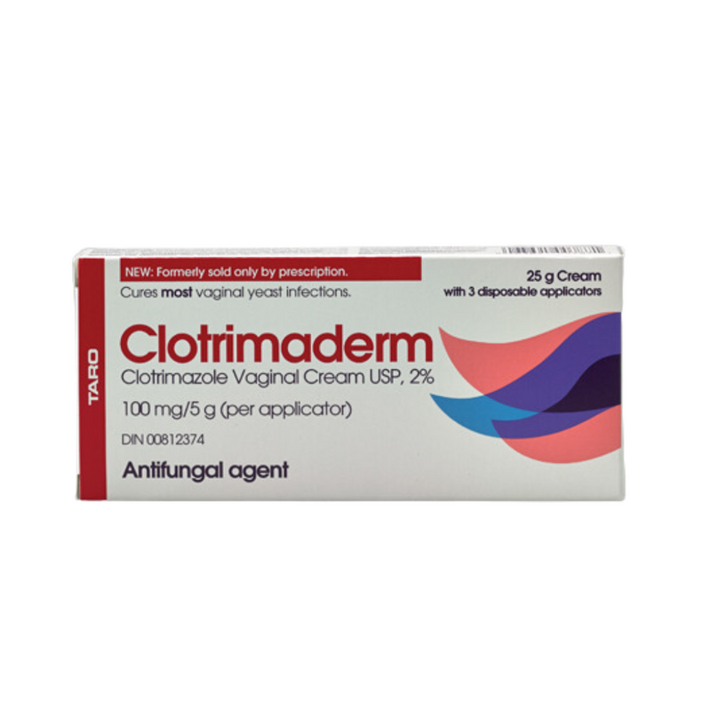 Clotrimaderm Vaginal Cream ( 2% Clotrimazole) | TARO | 25g with 3 Disposal Applicators