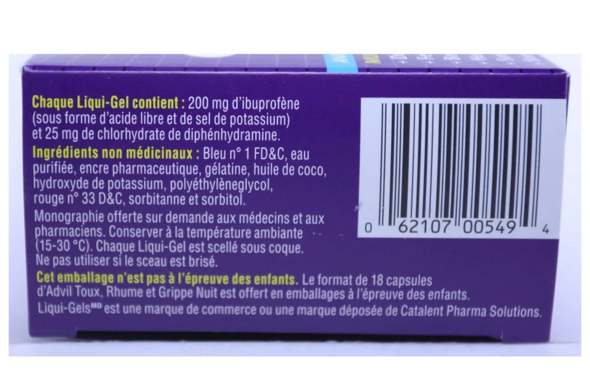Cold, Cough & Flu Nighttime | Advil® | 18 Liqui-Gels
