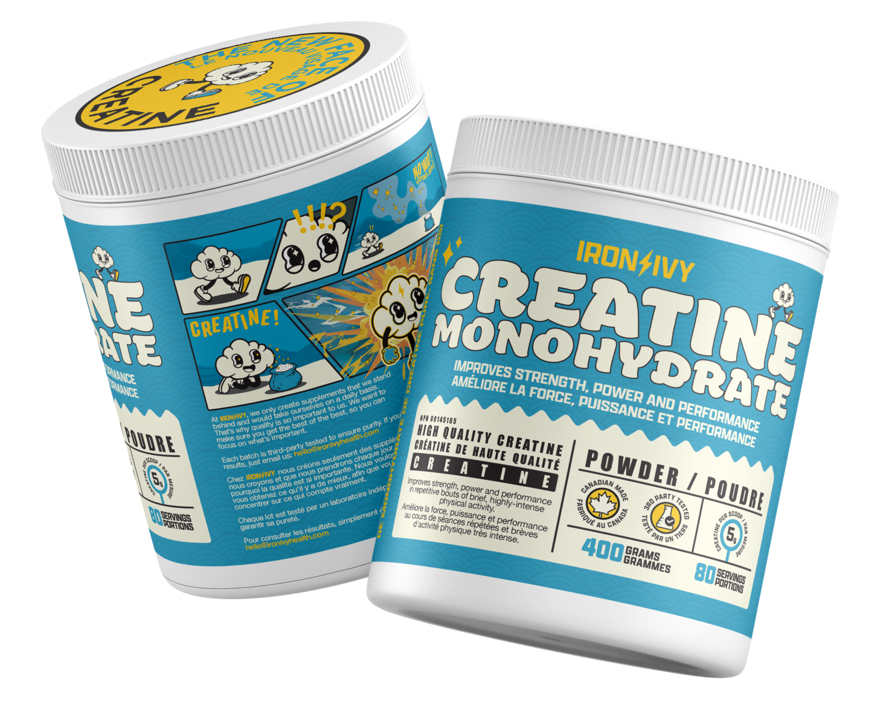 Creatine Monohydrate Powder |  Iron Ivy®  | 400g / 80 servings