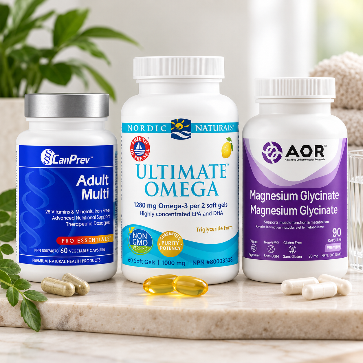 Daily Wellness Routine – Multivitamin, Omega-3 & Magnesium Support