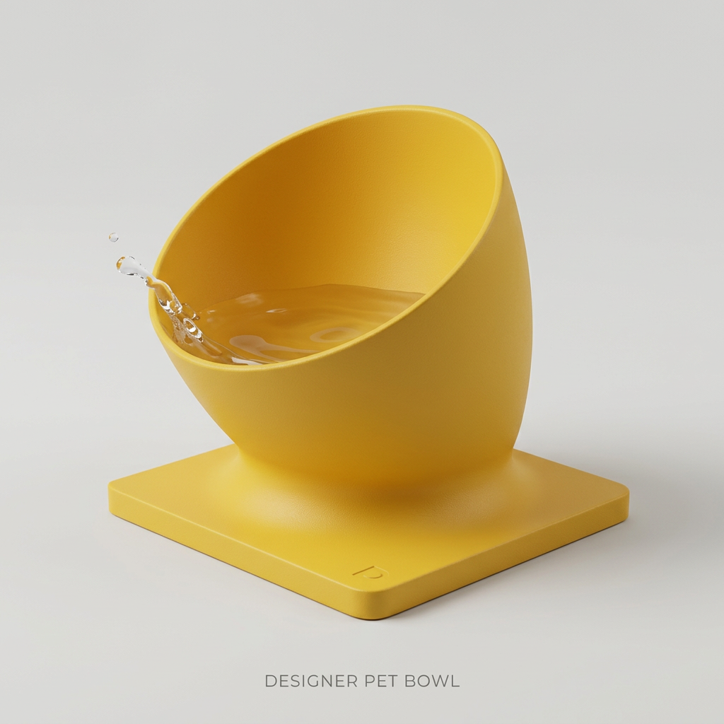 Designer Pet Bowl for Dogs & Cats | Modern Food & Water Bowl