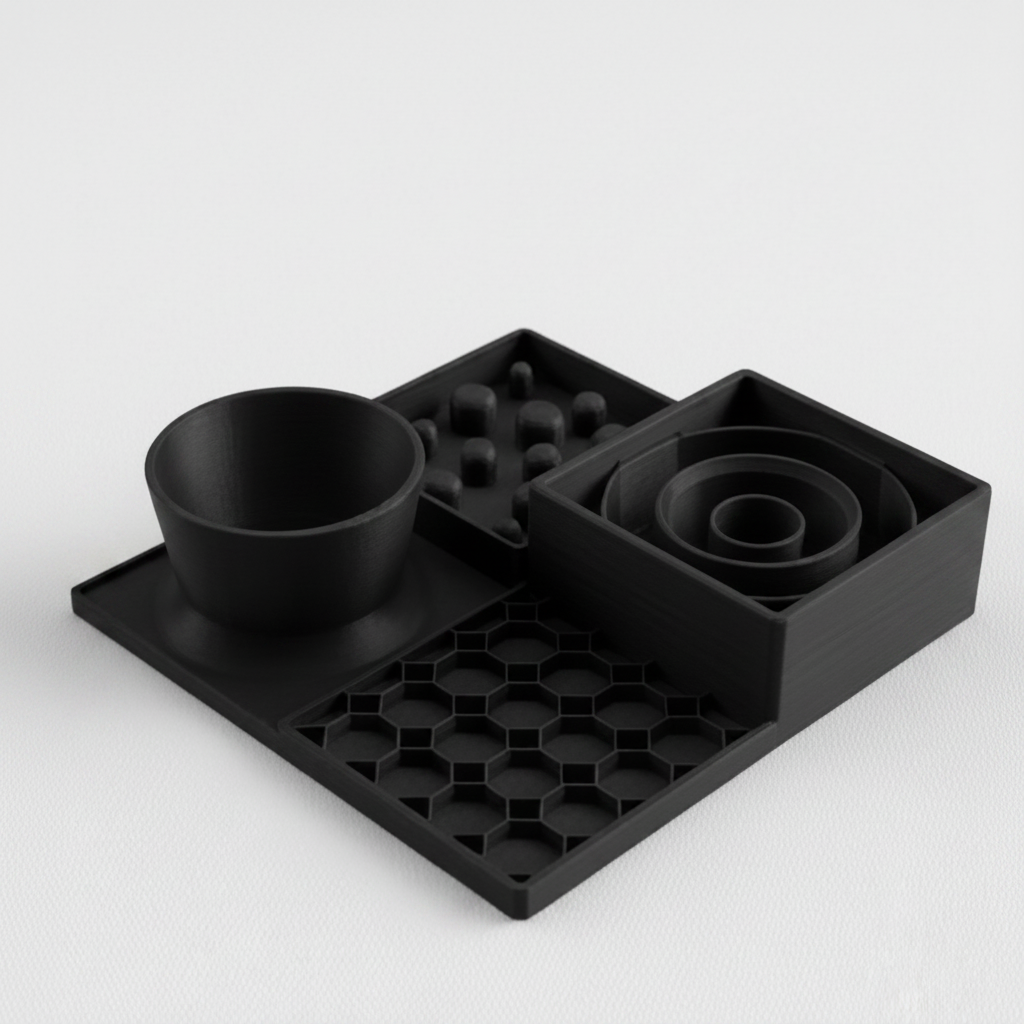 Dining Station™ | Cat & Small Dog Slow Feeder, Lick Mat & Water Bowl