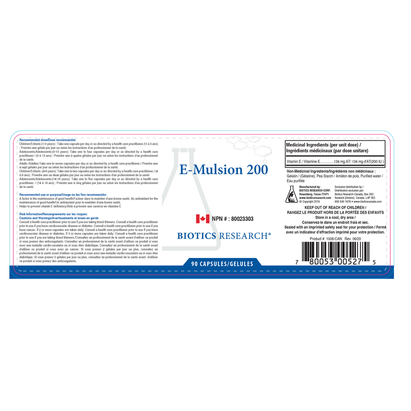 E-Mulsion200 | Biotics Research® | 90 Capsules