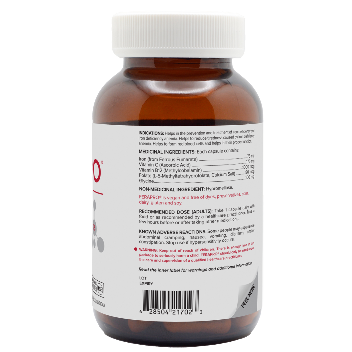 FERAPRO™ by Bob’s Iron Formula – High-Potency Iron & Energy Support | 100 Veggie Capsules