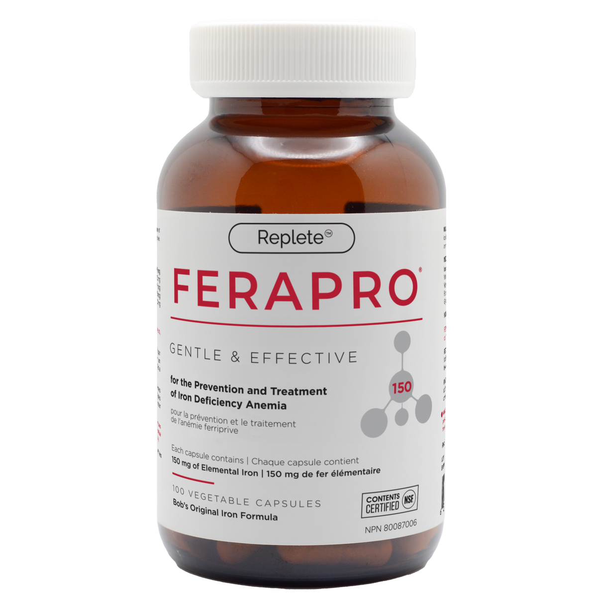 FERAPRO™ by Bob’s Iron Formula – High-Potency Iron & Energy Support | 100 Veggie Capsules