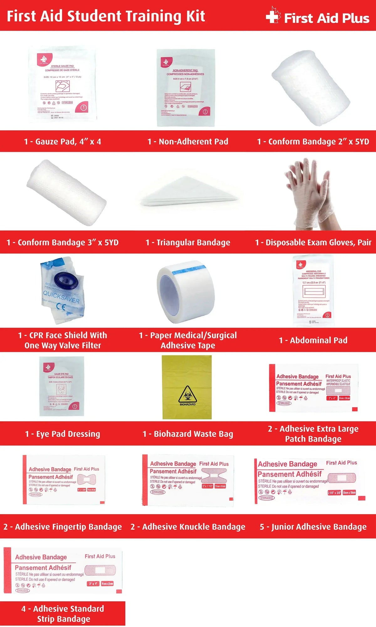 First Aid Student Training Kit