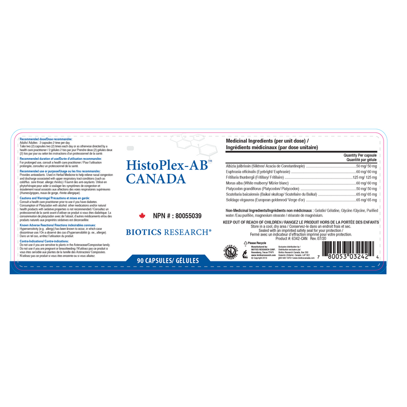 HistoPlex-AB™| Biotics Research® | 90 Capsules