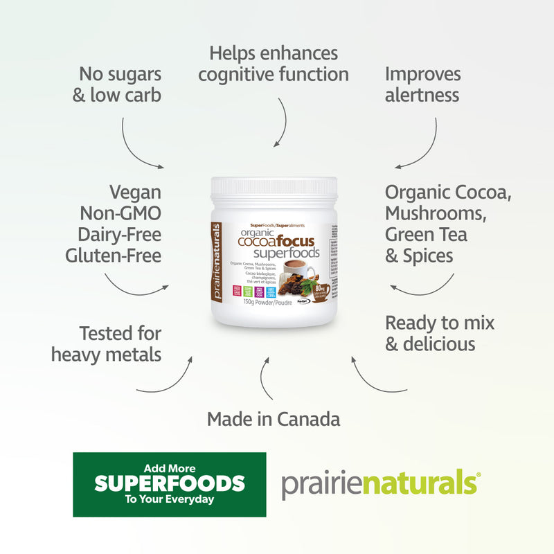 Organic CocoaFocus Superfoods  | Prairie Naturals®  | 150 gr