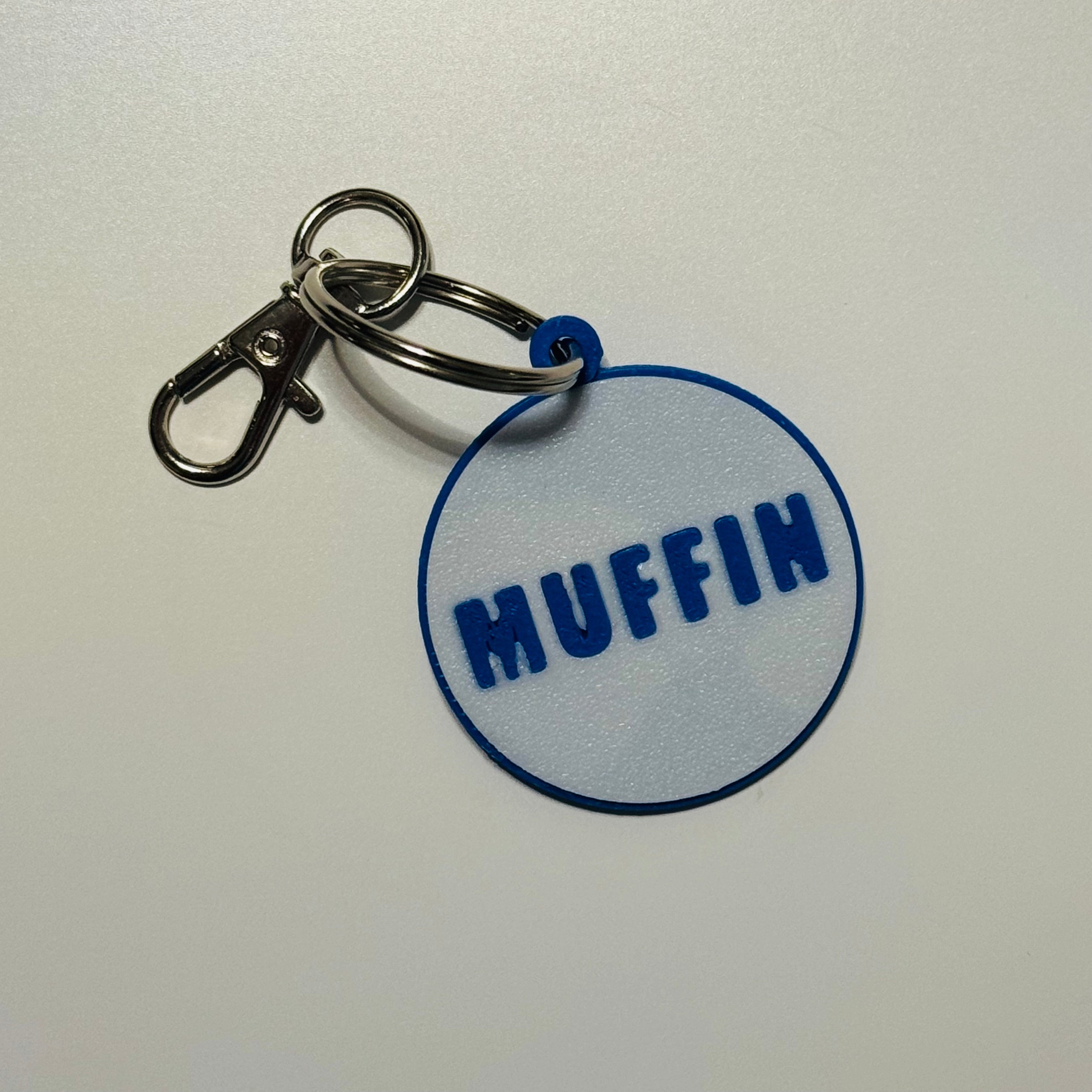 Personalized Pet Name and Number Tag with Swivel Snap Hook